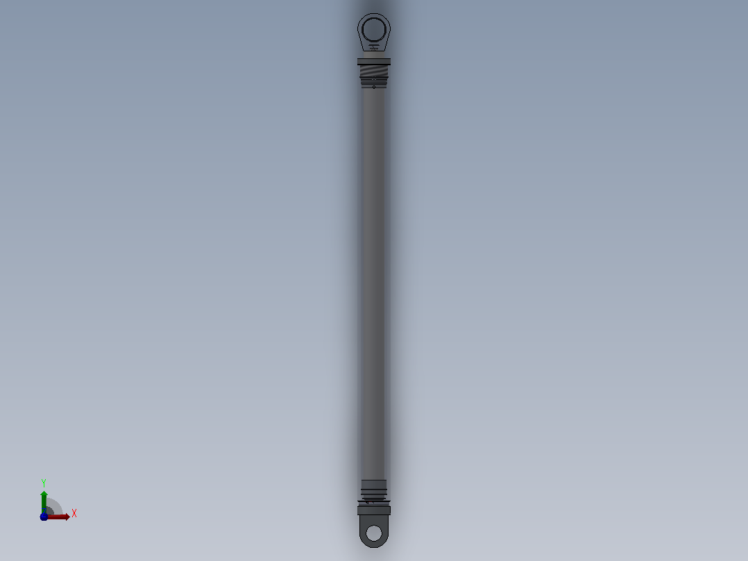 焊接式液压缸（前后安装）100x80x1500 mm前视图