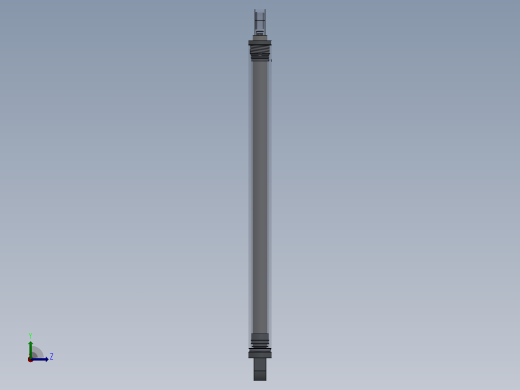 焊接式液压缸（前后安装）100x80x1500 mm左视缩略图