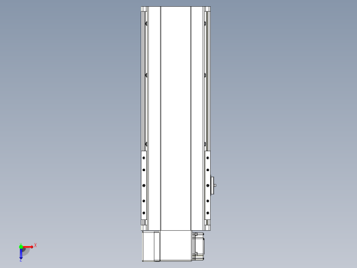 皮带直线轴半封闭可选导轨TPA-HNB-202D-140-L300-LP-C-P75-N3俯视缩略图