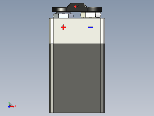 带连接器的9 V碱性电池前视缩略图