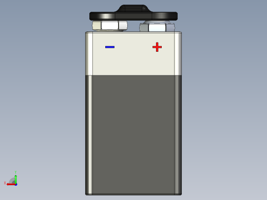 带连接器的9 V碱性电池后视缩略图