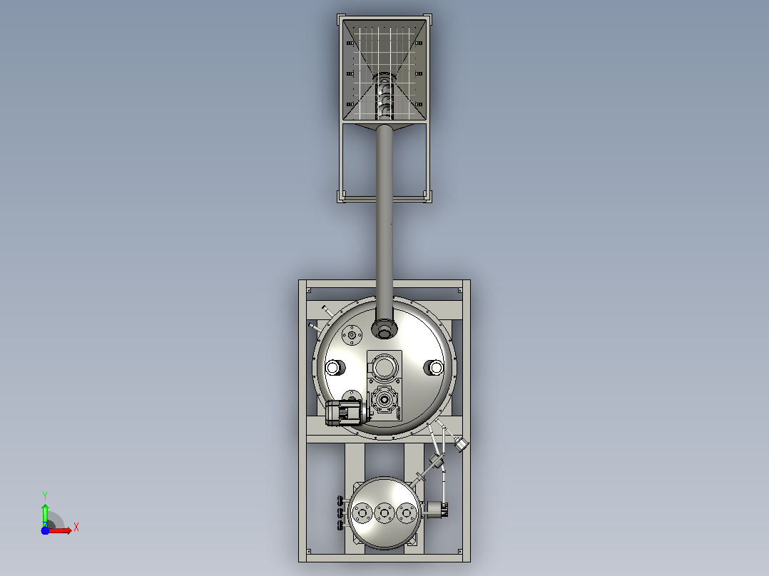输送机 输送设备900-l-melting-tank-1-模型格式为 stp前视图