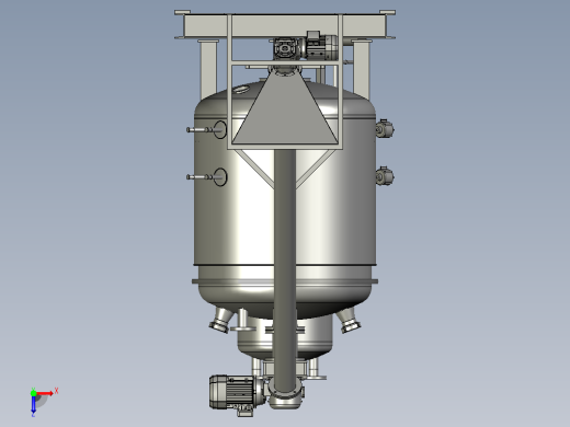 输送机 输送设备900-l-melting-tank-1-模型格式为 stp俯视缩略图