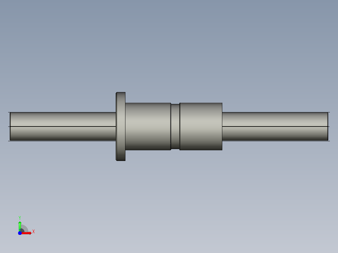 DKFZD5010-6滚珠丝杆3D模型前视图