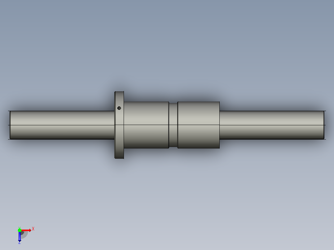 DKFZD5010-6滚珠丝杆3D模型俯视图