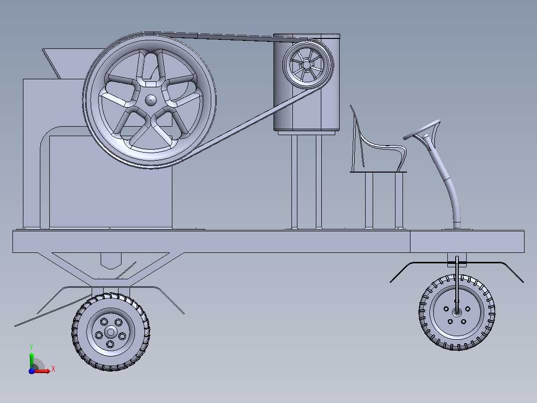 砖破碎机brick-crusher-machine-模型格式为 sw前视图