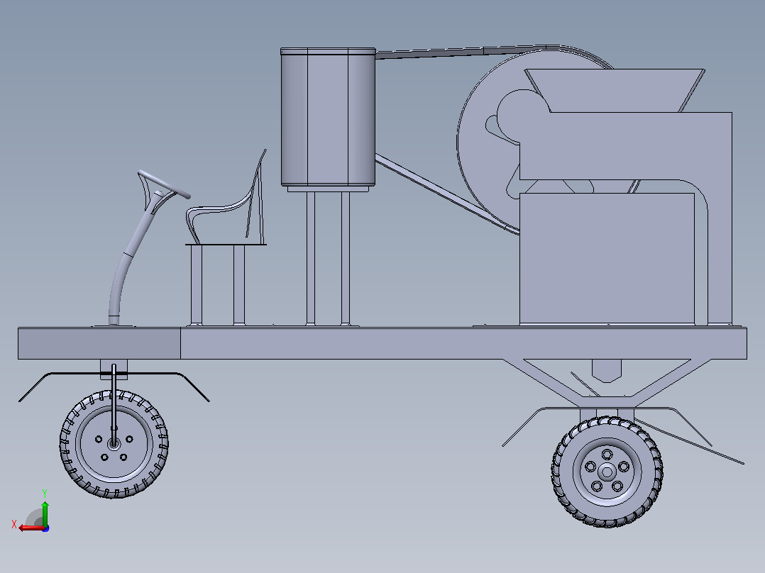 砖破碎机brick-crusher-machine-模型格式为 sw后视图
