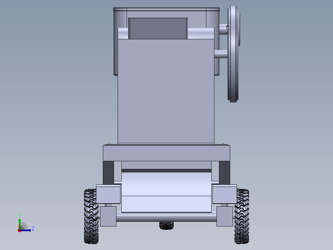 砖破碎机brick-crusher-machine-模型格式为 sw左视图
