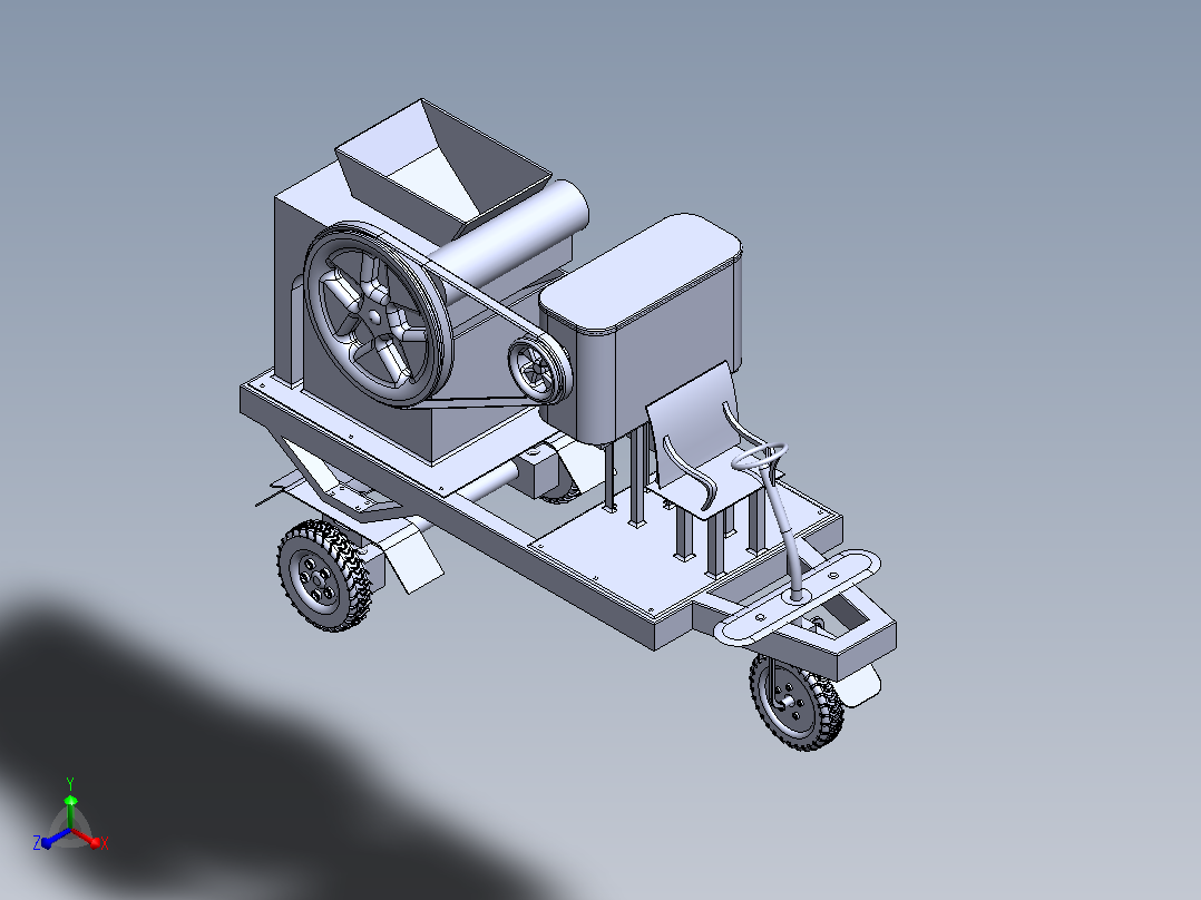 砖破碎机brick-crusher-machine-模型格式为 sw正等轴测图