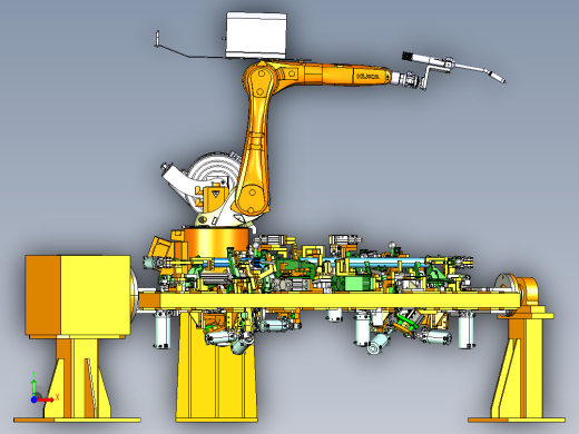 汽车仪表板骨架总成机器人弧焊焊装工作站3D图纸 CATIA设计前视缩略图
