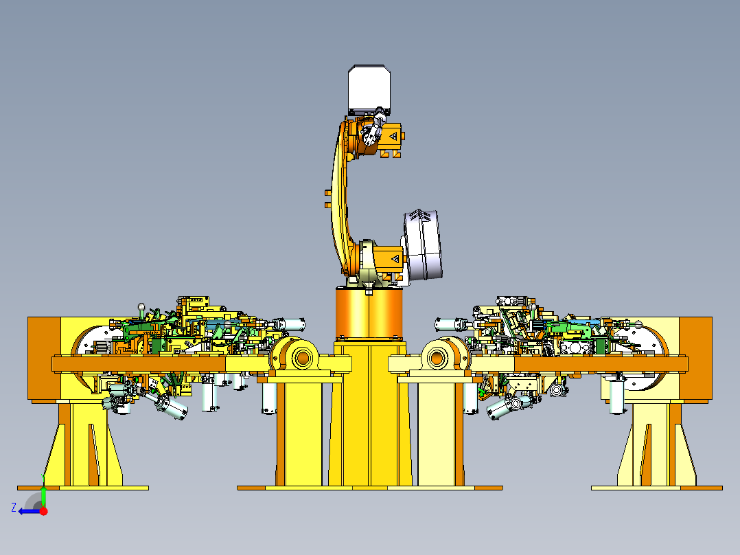 汽车仪表板骨架总成机器人弧焊焊装工作站3D图纸 CATIA设计右视图