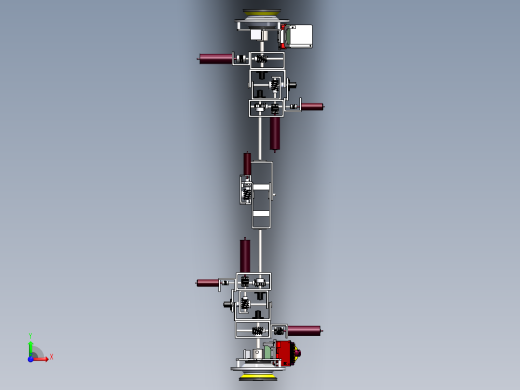爬墙吸盘机器人三维建模图纸 SOLIDWORKS设计 单个sldprt文件前视缩略图