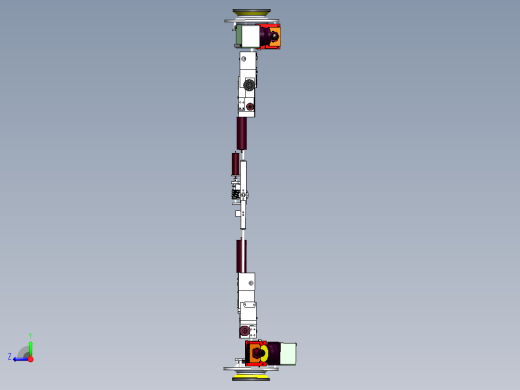 爬墙吸盘机器人三维建模图纸 SOLIDWORKS设计 单个sldprt文件右视缩略图