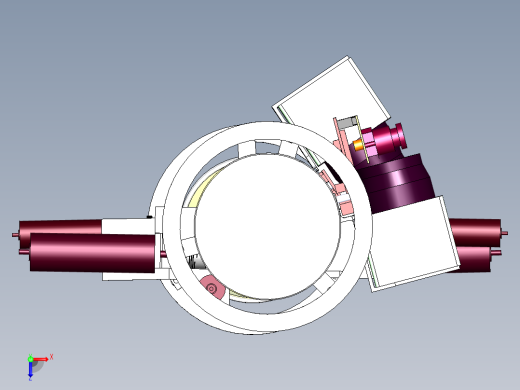 爬墙吸盘机器人三维建模图纸 SOLIDWORKS设计 单个sldprt文件俯视缩略图