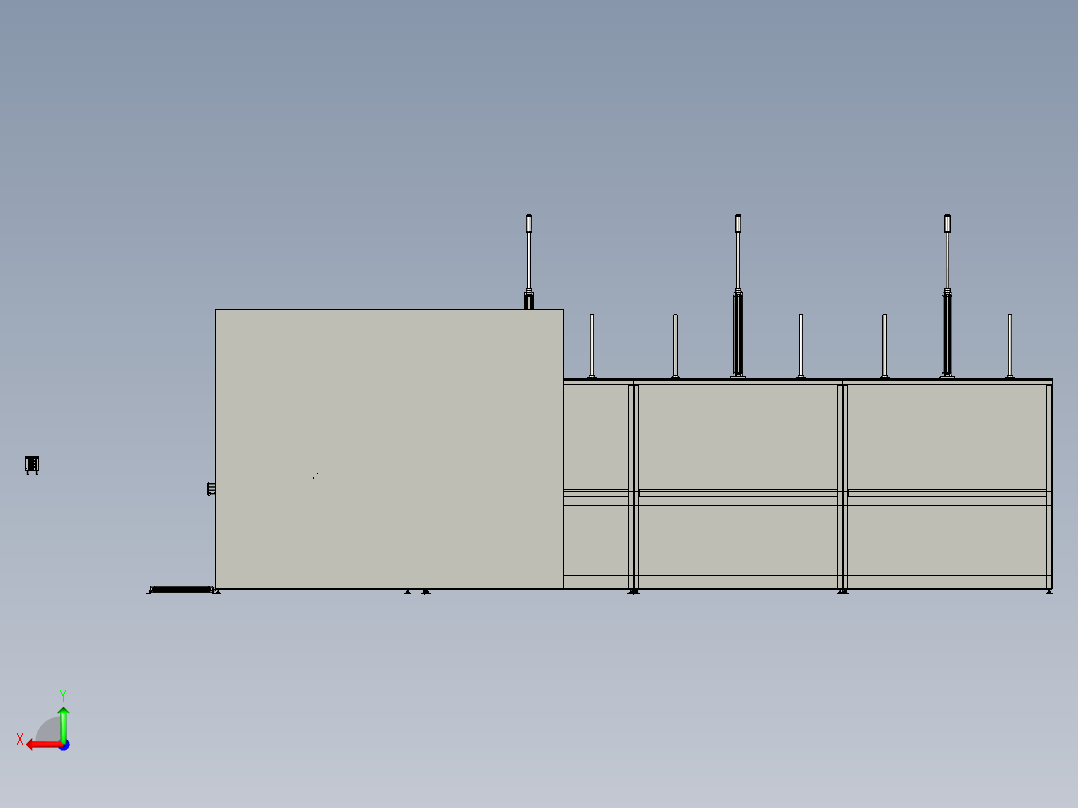 马桶盖自动修整线3D模型后视图