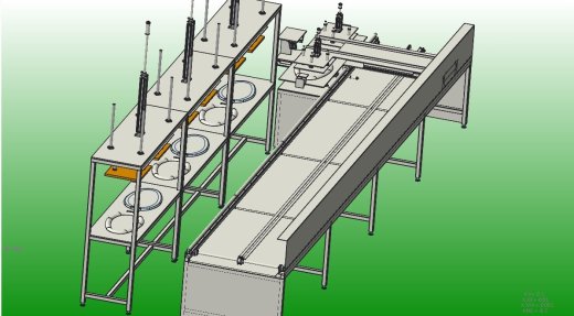 马桶盖自动修整线3D模型缩略图