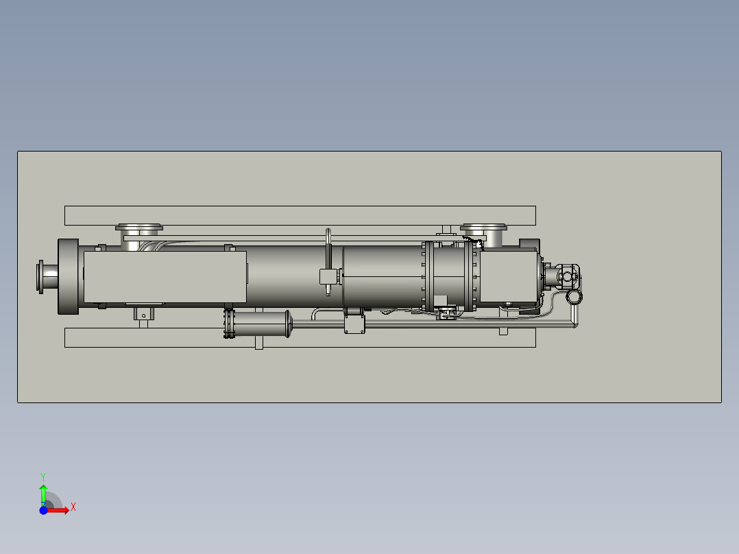 中央空调设备 制冷设备 3D模型前视图