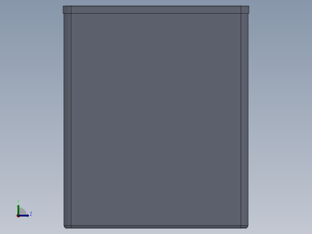 军用子弹箱模型左视图