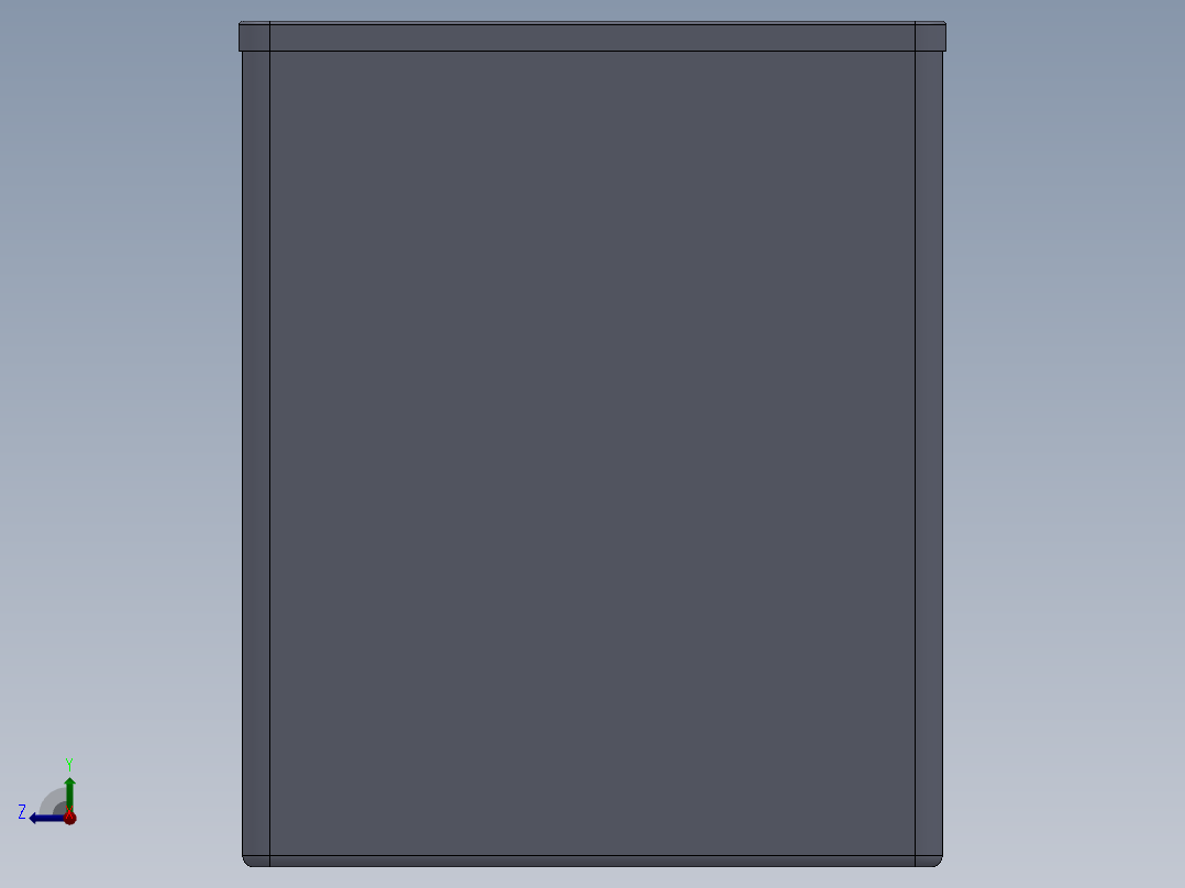 军用子弹箱模型右视图