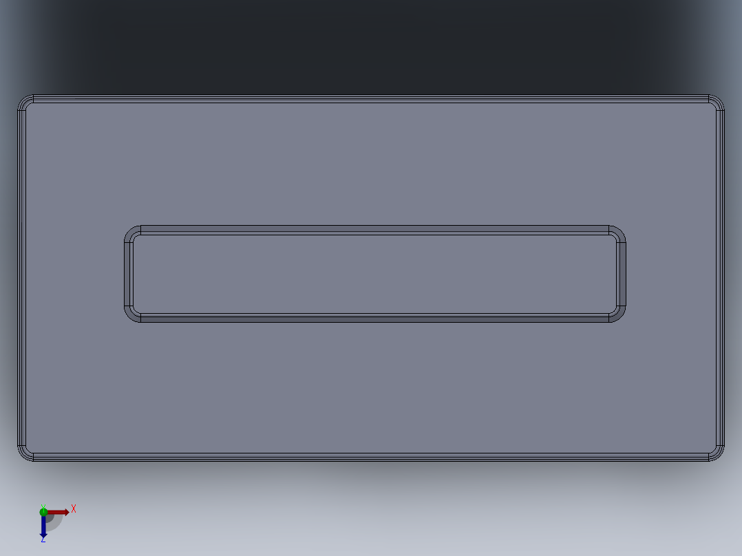 军用子弹箱模型俯视图