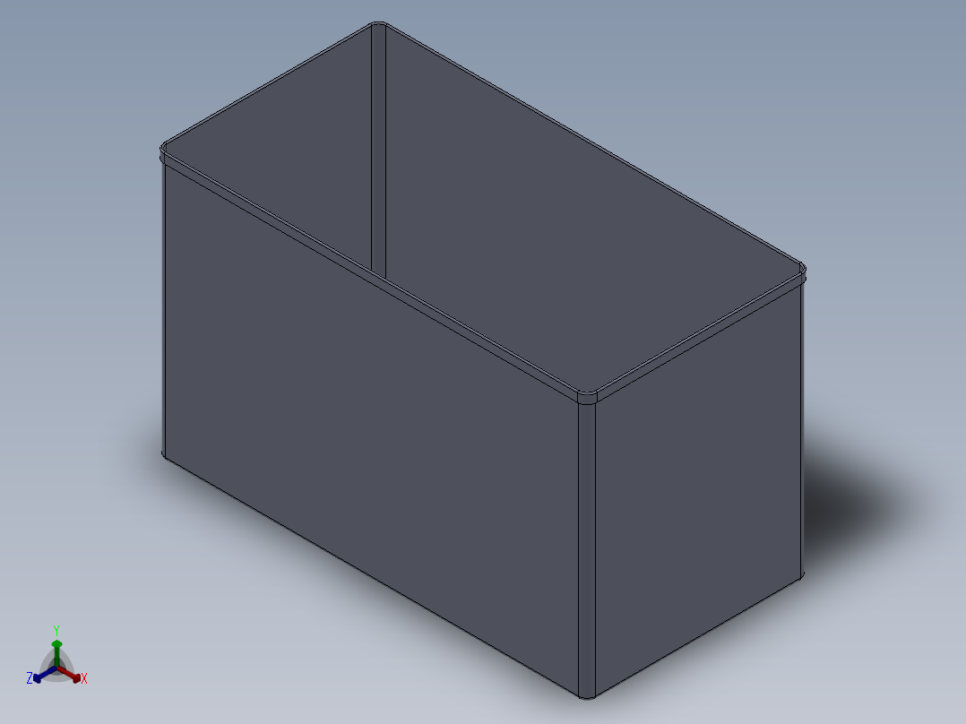 军用子弹箱模型正等轴测图