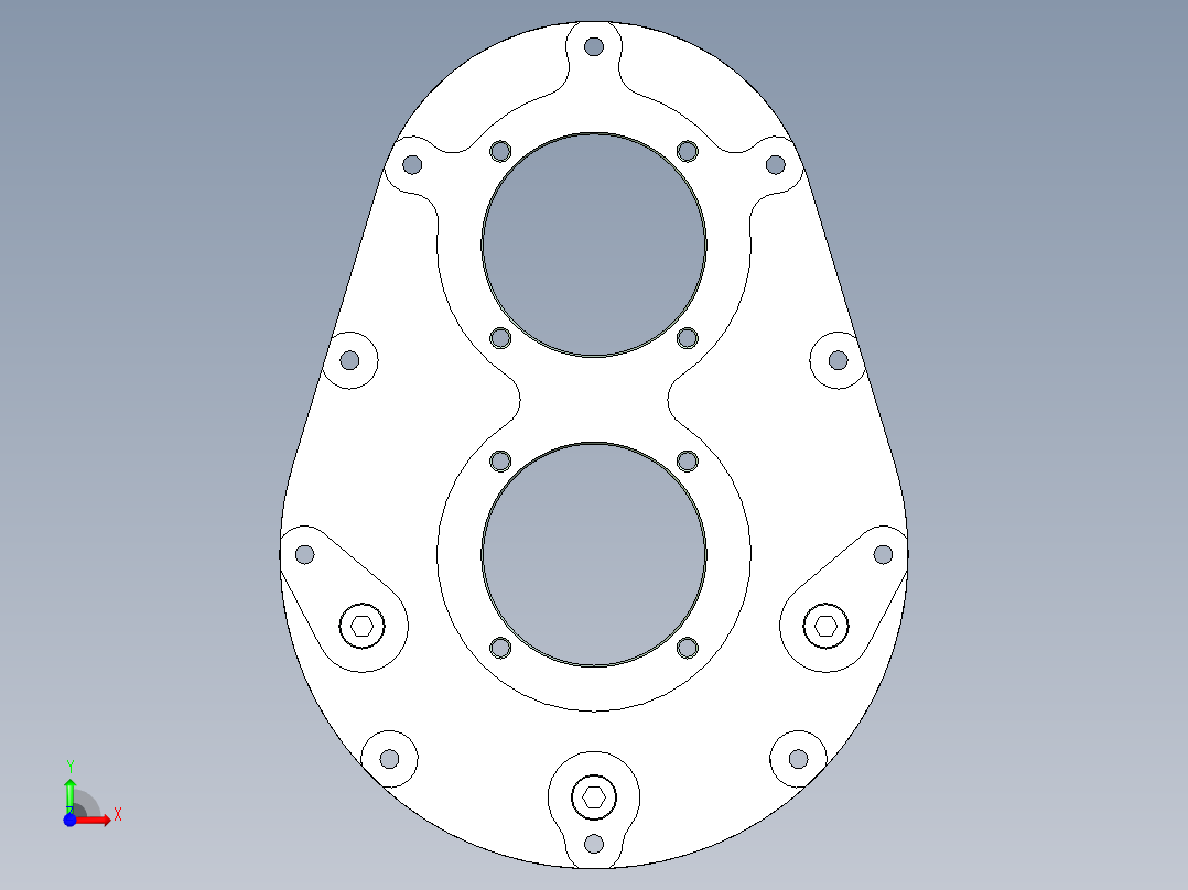 转矩臂平行包前视图