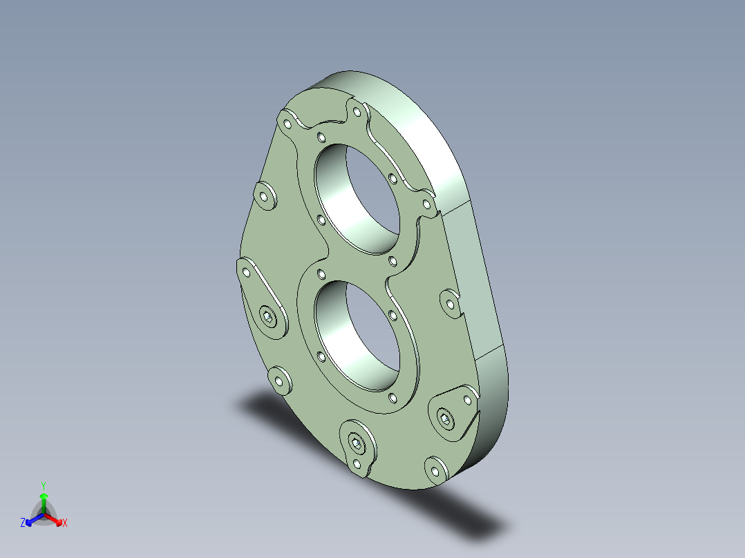 转矩臂平行包正等轴测图