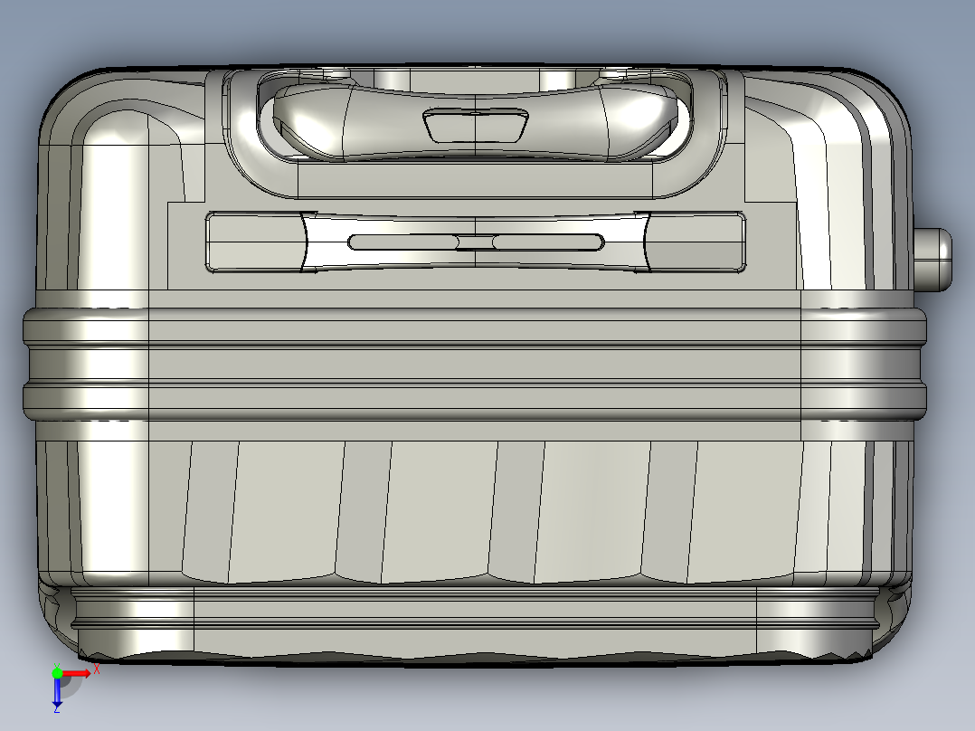 口袋拉杆箱设计俯视图