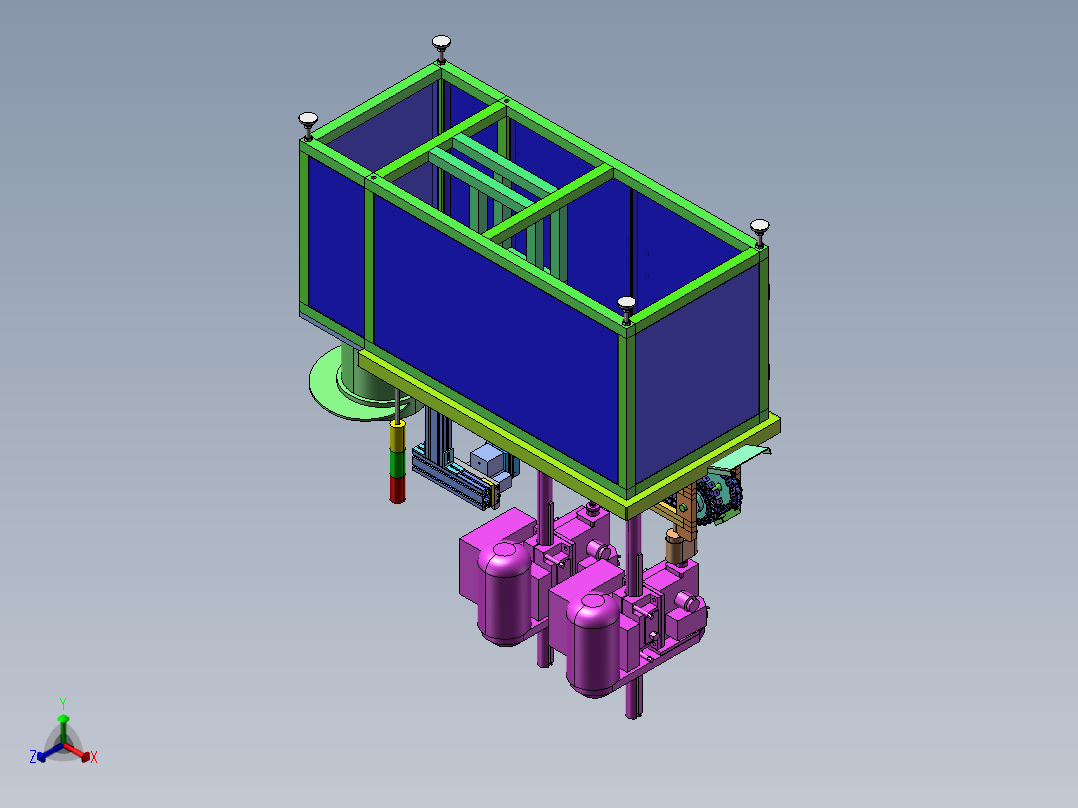 B08-链板式自动攻牙机正等轴测图