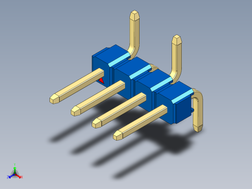 彩色公排针 100mil 2.54mm 系列-DS1022_blue_04p_100mil_Type_SMT_R1_rev1.0
