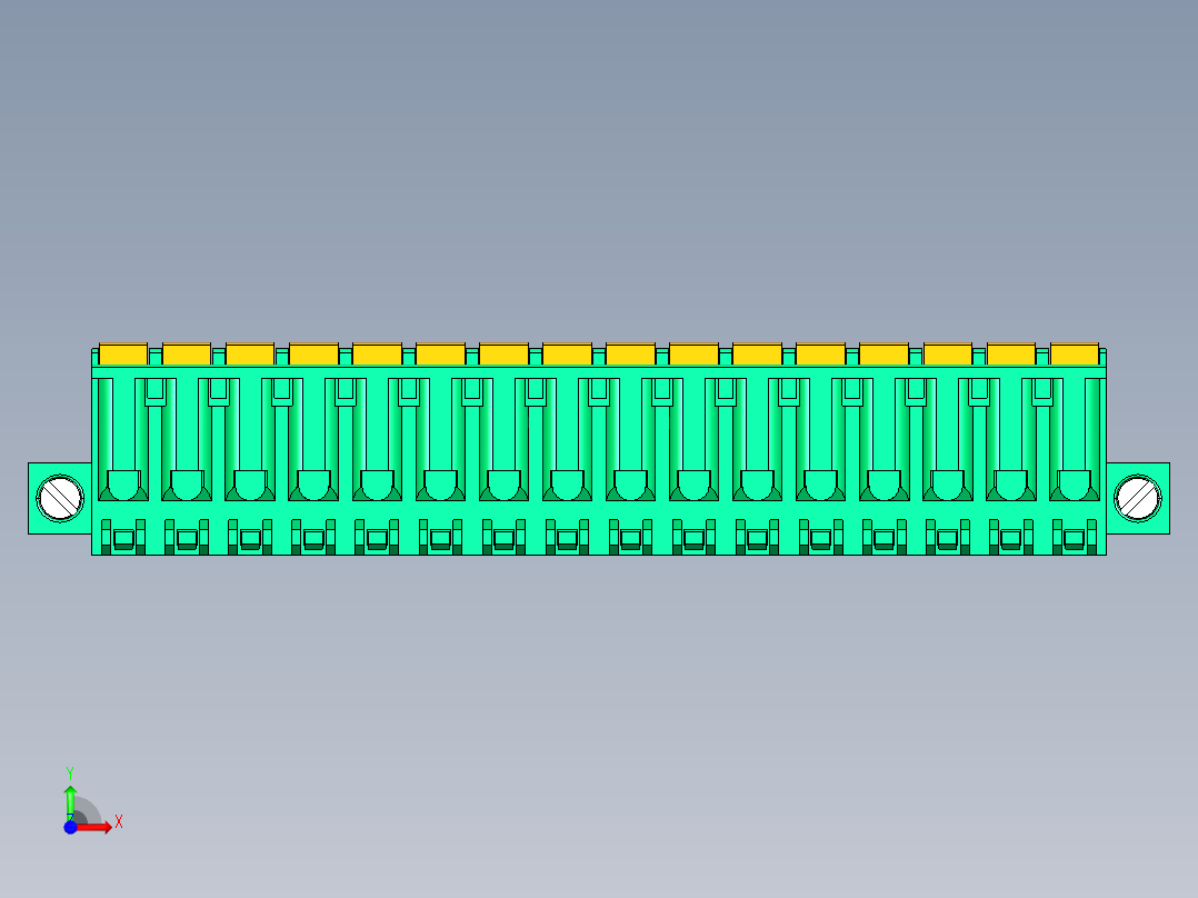 DEGSON 2EDG（M） 系列 5.0mm 螺丝锁紧可插拔接线端子组-2EDGKDAM-5.0-16P-14-00AH前视图