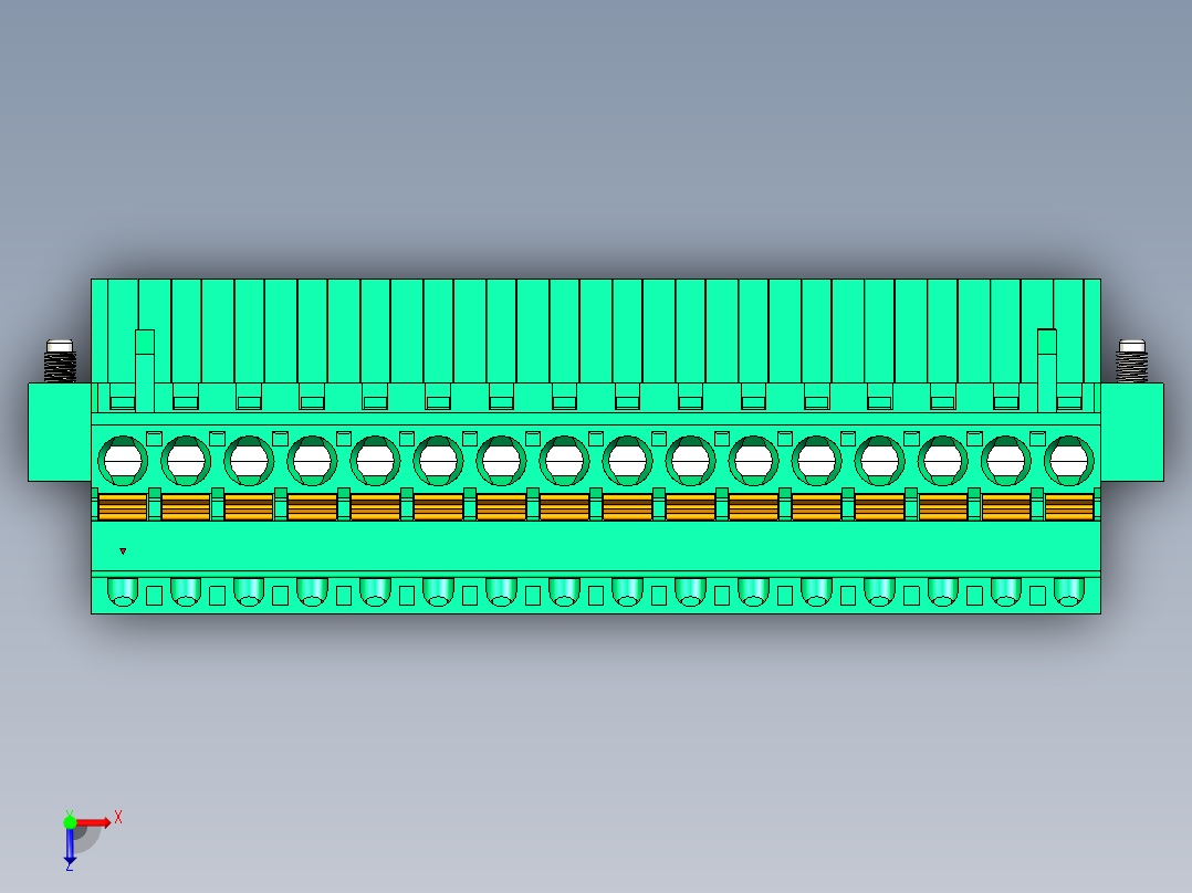 DEGSON 2EDG（M） 系列 5.0mm 螺丝锁紧可插拔接线端子组-2EDGKDAM-5.0-16P-14-00AH俯视图