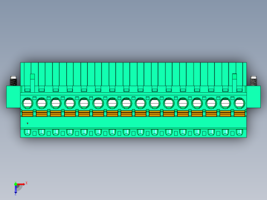 DEGSON 2EDG（M） 系列 5.0mm 螺丝锁紧可插拔接线端子组-2EDGKDAM-5.0-16P-14-00AH俯视缩略图