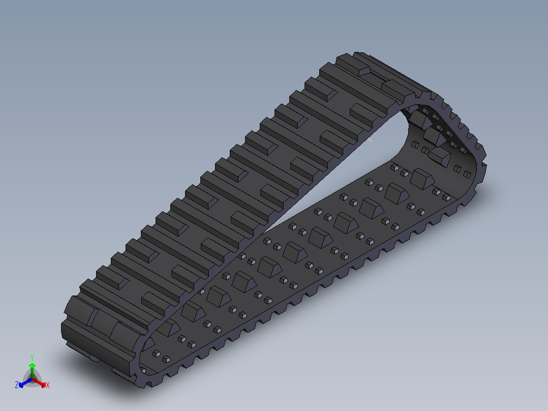 橡胶履带正等轴测图