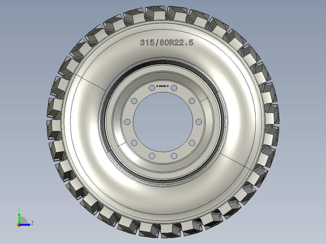 惠尔轮胎315-80R22.5左视图