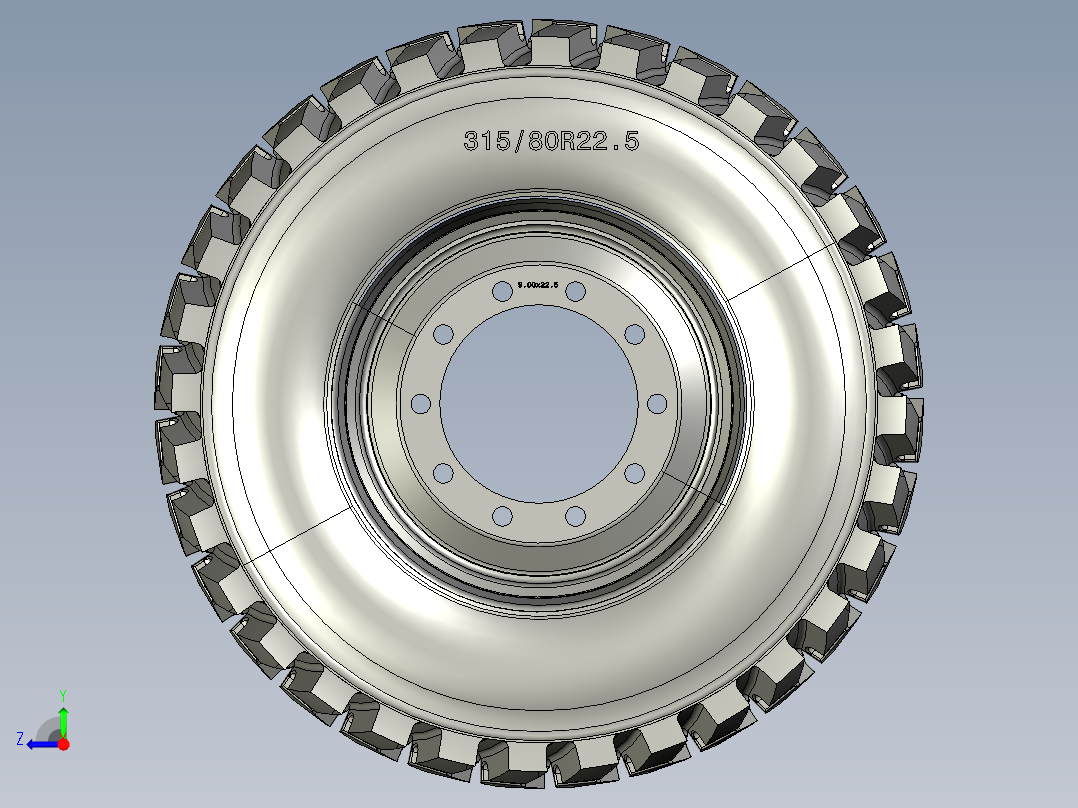惠尔轮胎315-80R22.5右视图