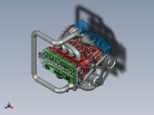 双超凸轮轴发动机16阀门