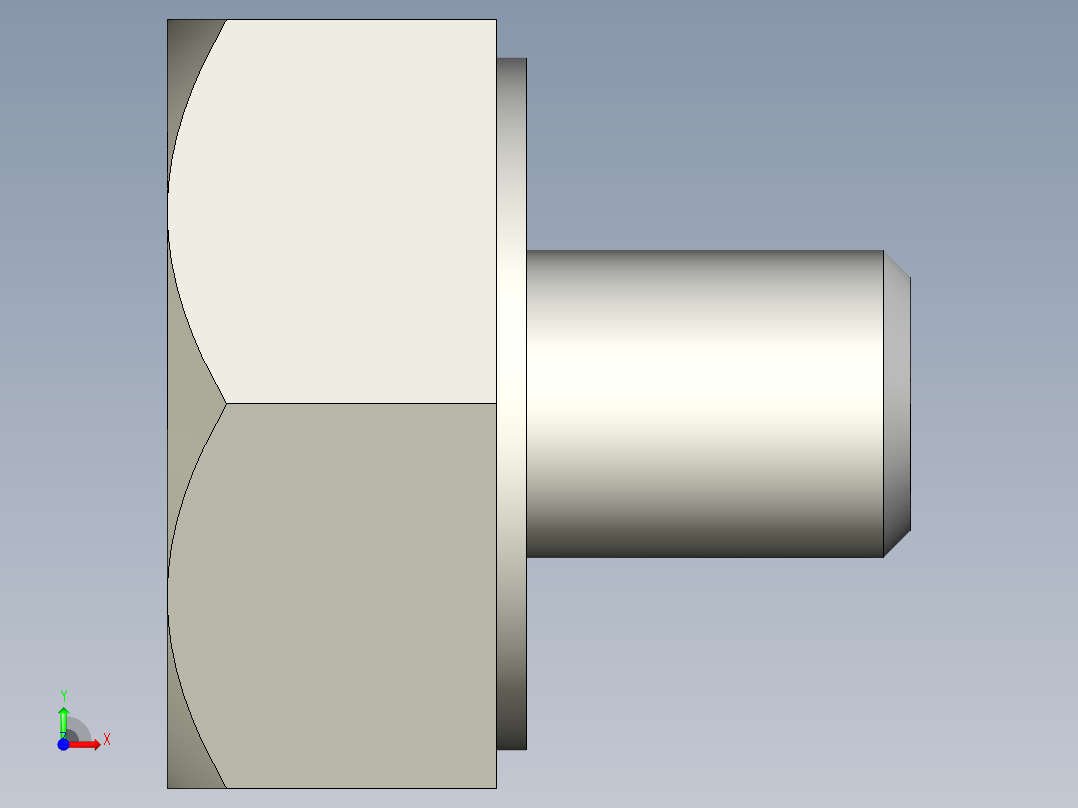 螺栓-Screw-M12-15-10-14-30-45-Yes.stp前视图