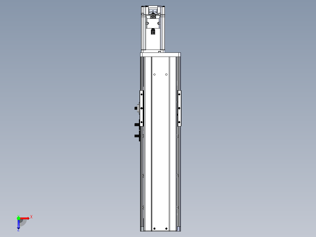 东锦丝杆传动-直线滑台模组DH102-C-L10-S200-BC-P400W-C3俯视图