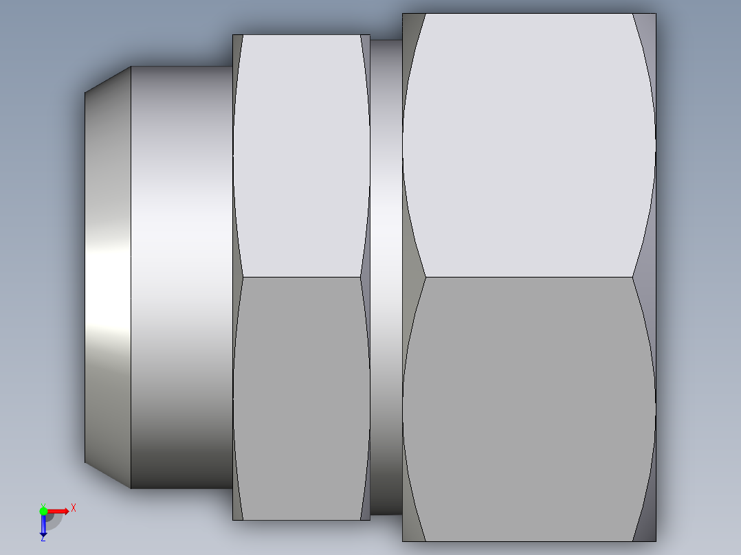 卡套式工业通用硬管接头EO_Weld_connector_AS35ZL俯视图
