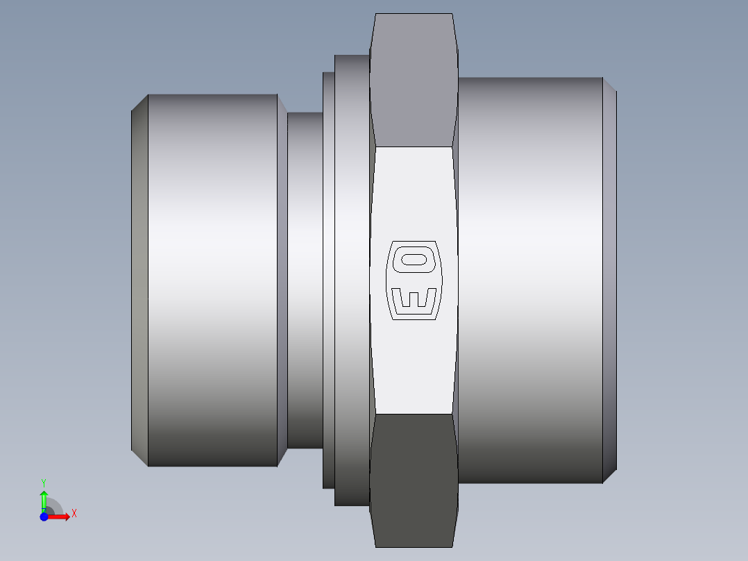 卡套式工业通用硬管接头EO_Male_Stud_connector_GE28LMEDOMDCF前视图