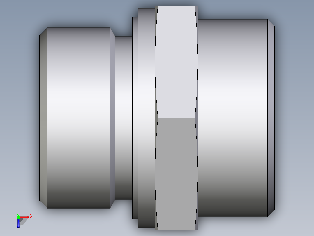 卡套式工业通用硬管接头EO_Male_Stud_connector_GE28LMEDOMDCF俯视图