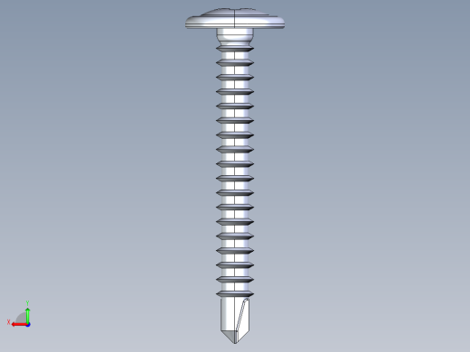 紧固件-IGES Drill-Tip Saucer Screw-01后视缩略图