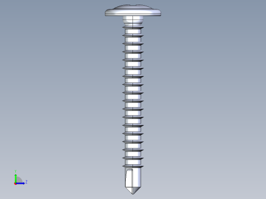 紧固件-IGES Drill-Tip Saucer Screw-01左视缩略图