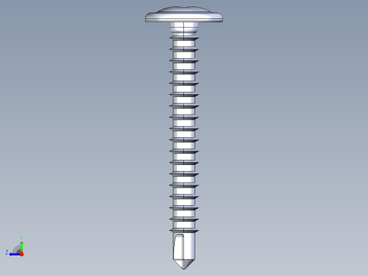 紧固件-IGES Drill-Tip Saucer Screw-01右视缩略图