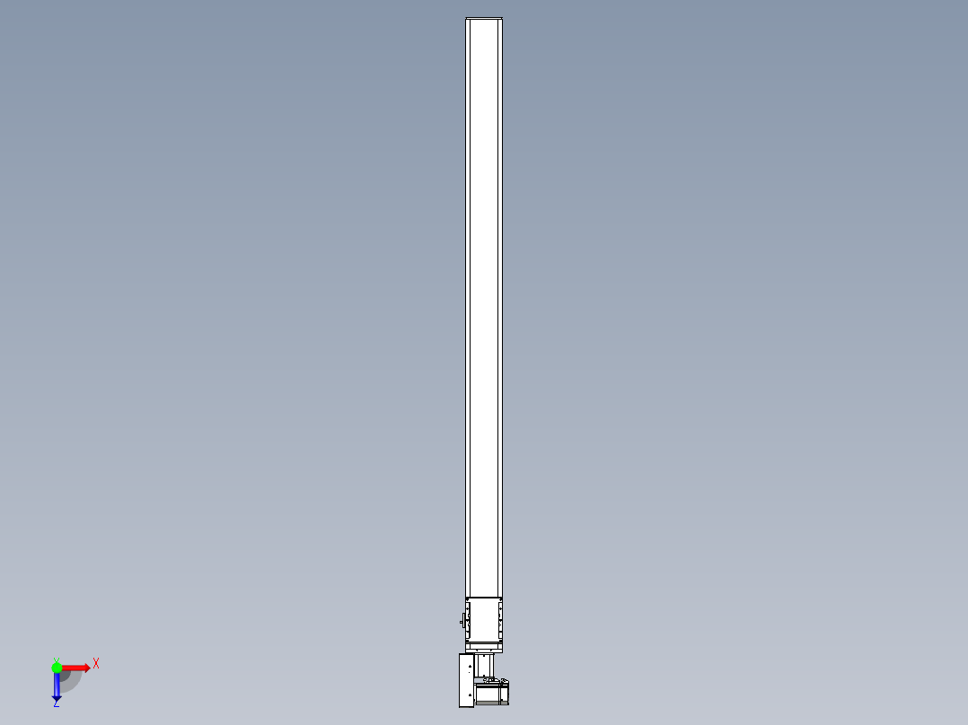 同步带全封闭直线模组TPA-HCB-105D-90-L1550-ML-C-P20-N3俯视图