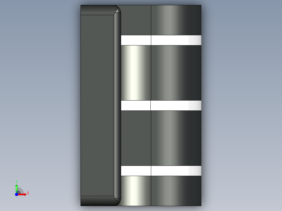 型材-KJN 40X40 DIE-CAST HINGE WITH OBLONG HOLES 095300前视图