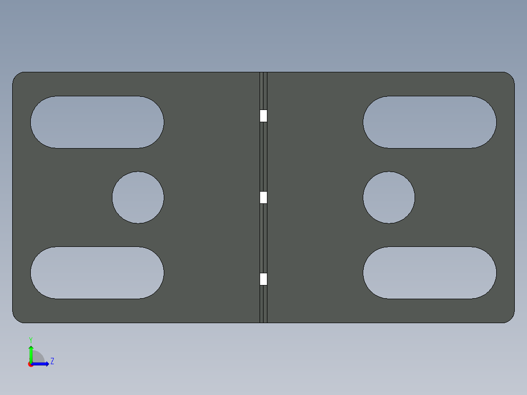 型材-KJN 40X40 DIE-CAST HINGE WITH OBLONG HOLES 095300左视图