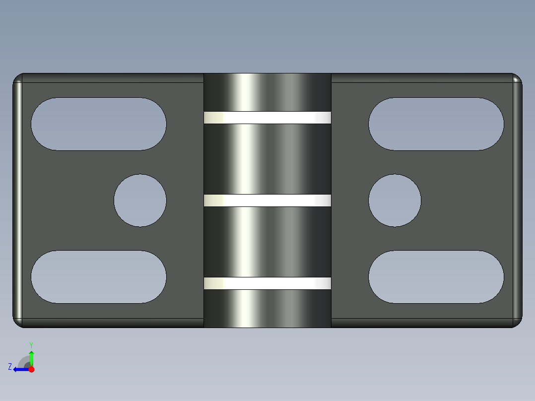 型材-KJN 40X40 DIE-CAST HINGE WITH OBLONG HOLES 095300右视图
