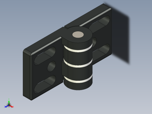 型材-KJN 40X40 DIE-CAST HINGE WITH OBLONG HOLES 095300正等轴测缩略图